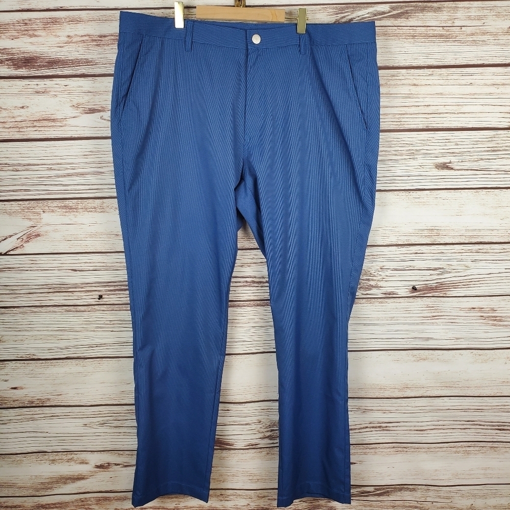 Bonobos Golf Mens 40x32 Slim Blue Houndstooth Tailored Flat Front Golf Pants